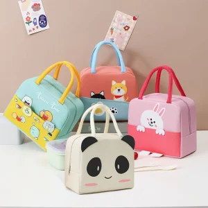 Lunch Cooler Bags Portable Lunch Cartoon Insulation Aluminum Foil Bag Student Lunch Thickened Insulation Box Bag