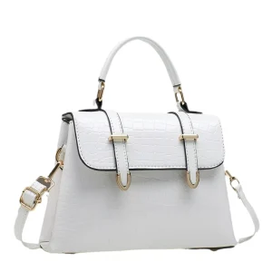 Luxury Alligator Print Waterproof PU Leather Zipper Closure High End Shoulder Bag for Business & Daily Use
