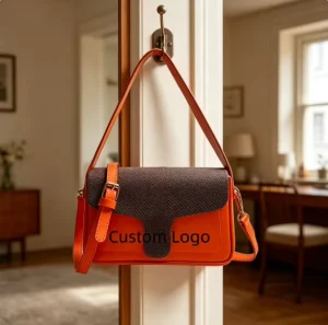 Luxury Designer PU Leather Crossbody Shoulder Bags Ladies Custom Logo Single Zipper Closure Polyester Lining Outdoor Daily Use
