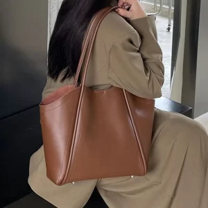 Luxury Fashionable Genuine Leather Women’s Bag with Simple Design Wings Shoulder Bag Large Capacity Casual Tote Bag