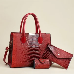 Luxury Leather Fashion Quilted PU Leather Shoulder Bags Set Luxury Women’s Large Capacity Purses and Handbags