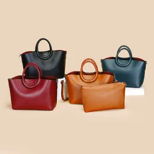 Luxury PU Women’s Handbag Square Shoulder Women’s Handbag Designer Bag Fashion Simple Crossbody Bag Set