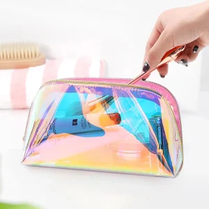 Luxury Professional Waterproof Clear Cosmetic Transparent TPU PVC Bag Travel Makeup Bag with Custom Logo
