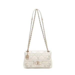 Luxury Quilted PU Designer Bags Flap Lock Women’s Shoulder Bags With Round Logo Pendant Chain Strap
