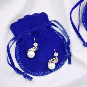 Luxury Velvet Jewelry Pouch New Style Half Bottom Double Drawstring OEM Customizable Materials Jewelry Container