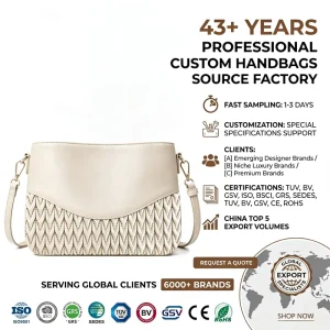 Luxury Vintage Customization Waterproof Women’s Shoulder Bag with Detail Removable for Women Anti-Theft RFID