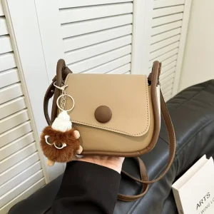 Luxury Women’s Single Shoulder Messenger Bag Fashion Style Button Closure Striped Armpit Pouch