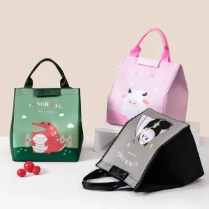 Magic Tape Eco friendly Children School Food Delivery Picnic Camping Lunch Box Cooler Bag for Girls and Boys Lunch Bag for Kids