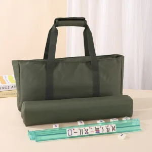 Mahjong Polyester Unisex 3 Piece Storage Bag Multifunctional Portable Handbag Cosmetics and Travel