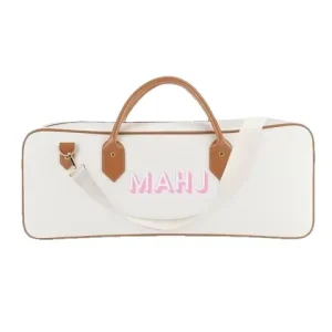 Mahjong Storage Bag Canvas Large-Capacity Portable Partitioned Multi-functional Organizer Travel Cosmetic Waterproof