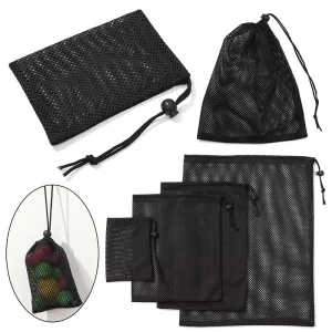 Manufacture Supply Summer Fish Vintage Lady Bohemian Drawstring Mesh Bag Pouch Portable Eco Friendly Washable