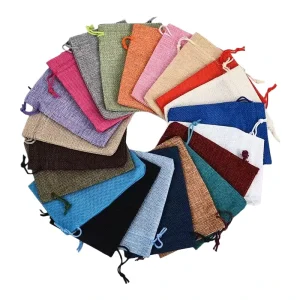 Manufacturer Direct Customized Canvas Drawstring Pouch Small Cloth Dust Bag Gift Packaging Drawstring Bags