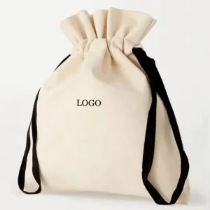 Manufacturer Direct Customized Canvas Drawstring Pouch Small Cotton Cloth Dust Bag Gift Packaging Drawstring Bags