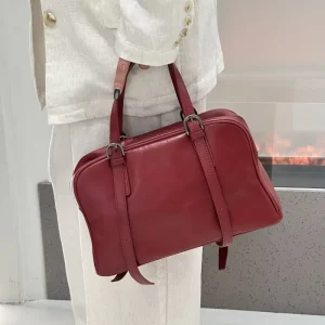 Manufacturer Genuine Top-Grain Leather Zip Closure Vintage Casual Large-Capacity Tote & Shoulder Bags Women