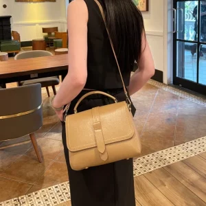 Manufacturer Vintage First-Layer Cowhide Vegetable-Tanned Leather Handbag Crossbody Bag Women’s