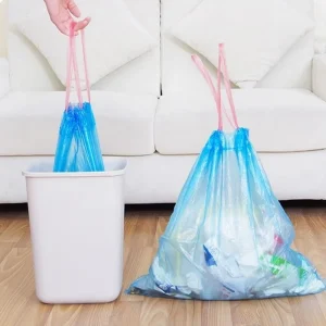 Manufacturers Directly Supply Drawstring Garbage Bag Household Automatic Closing Thickened Portable Color Disposable Garbage Bag