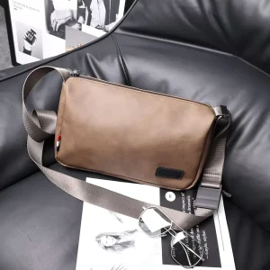 Matte Retro Geometric Crossbody Bag, Small Square Horizontal Shoulder Bag