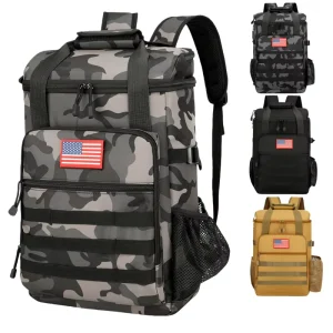 Men Lunch Adults Work Insulated Waterproof Leak Proof Insulated Tactical Cooler Picnic Backpack Bag with Bottle Opener