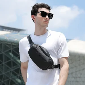 Men’s Chest Crossbody Bag Oxford Cloth Breathable Lightweight Small Capacity Trendy Instagram Style Daily Matching Mobile Phone