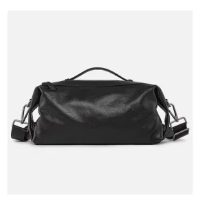 Men’s Crossbody Bag Genuine Leather Commuting Top Layer Cowhide Waterproof Wear Resistant Single Shoulder Sling Bags