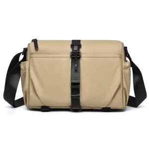 Men’s Crossbody Shoulder Bag Durable Leather Film Material Adjustable Strap Lightweight Design Daily Casual Travel Use