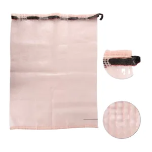 Mesh Packing Bags 25kg Vegetable Bags Mesh Drawstring Mesh Bag Pink Potato PE Raschel Mesh Bag