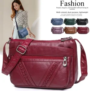 Middle Aged Womens Mothers Bag New Korean Style Fashionable Versatile Shoulder Crossbody Lightweight Small PU