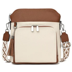 Middle Square ross-border Women’s High-end Shoulder Crossbody Bag Simple All-match PU Zipper Closure