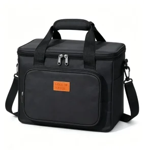 Minimalist Half Moon Insulated Lunch Tote Bag Extra Tall Large Capacity Waterproof Design Comfortable Shoulder Carry Work School