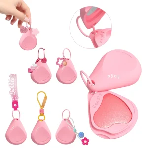 Minimalist Silicone Makeup Storage Compact Case Multiple Colors Refillable Silicone Cosmetic Compact Case for Home