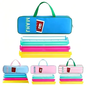 Modern Plush Microfiber Mahjong Storage Bag Portable Travel Multi-Function Large Capacity Unisex Toiletries & Cosmetics