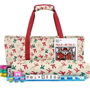Modern Wash Pouch 3 Piece Set Mahjong Storage Bag Water Resistant Eco Friendly Portable Travel Cosmetic Organizer