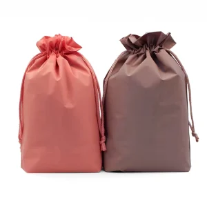 Moisture Proof Gravure Printed Poly Frosted Drawstring Storage Bag with Valve Plain PE Material