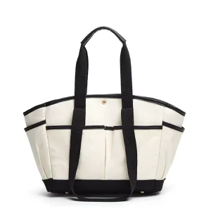 Mommy Bag Large Capacity Casual One shoulder Canvas Bag Multi compartment Mother Baby Outing Handbag Buckle Strap Closure