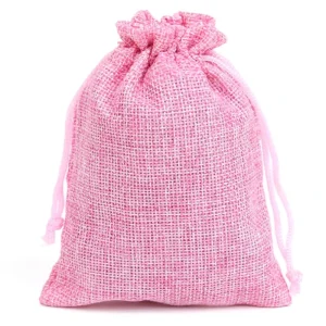 Multi Color Customizable Linen Drawstring Jewelry Packaging Bag