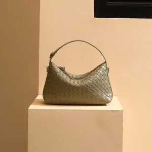 Multi color Woven Genuine Leather Hobo Bag with Zipper Closure Women’s Crossbody Shoulder Bag for Daily Use Office & Travel
