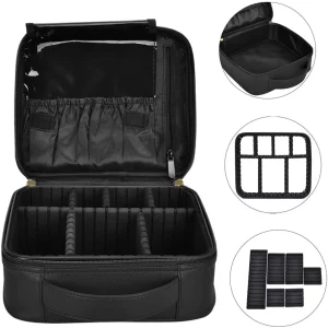 Multi function Custom Logo Hard Shell Skincare Machine Make up EVA Toiletry Bag Cosmetic Tool Case With Inner Compartments