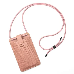 Multi function Mini PU Leather Bag Phone Case with Adjustable Nylon Crossbody Shoulder for Women
