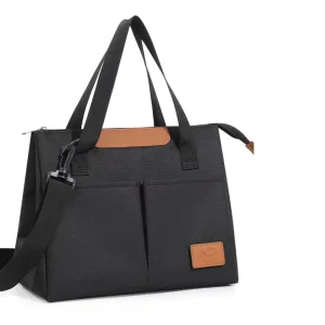 Multi functional Reusable Lunch Tote Bag Waterproof & Insulated Cooler Bag with Adjustable Shoulder Strap for Work Picnic