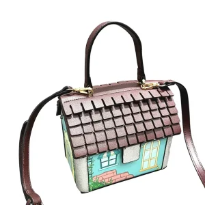NEW SY Luxury Designer Crossbody Shoulder Bag for Women Funny House Shape Purses and Handbags