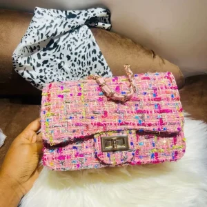 New Arrival Women’s Fashion Cartoon Pattern Crossbody Shoulder Bag with Chains Single Strap and Cover Closure