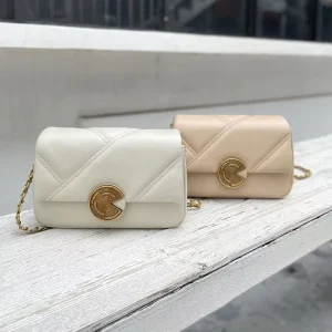 New Cowhide Diamond Shaped Lady Chain Bag High End Genuine Leather Women Crossbody Bag Solid Colored Square Single Shoulder Bag
