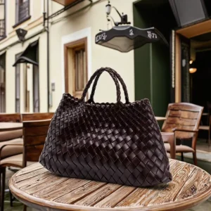 New Custom Leather Bags Design Fashion Lady Hand woven PU Leather Handbags Single Strap Shoulder Bag Vintage