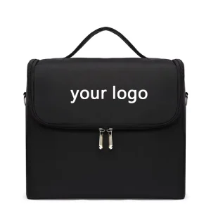 New Custom Logo Large Capacity Makeup Box Nail Art Toolbox Waterproof Travel Women Cosmetic Bags