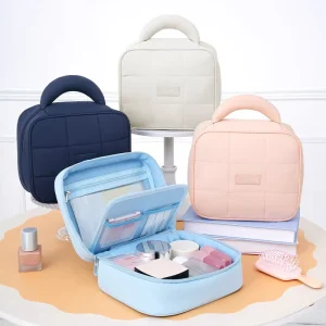 New Design Factory Custom Cosmetic Bag Rectangle Makeup Bag Durable Cosmetic Storage Pouch Women Toiletry Bag for Travel Use