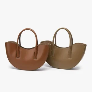 New Design Fashion Mini Shopping Bag Shoulder Handbags Women Half Moon Hand Bags Vegan PU Leather Crossbody Bag with Wallet