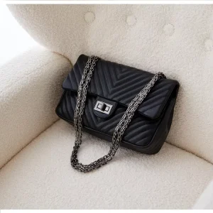 New Designer Bag PU Leather Women Shoulder Bag High Quality With Chain Elegant Ladies Crossbody Bag Factory Goods