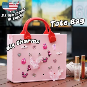 New Fashion Easy Cleaning EVA Large Tote Bags With Shoulder Strap Colorful Handbag for Women Hand Tote Bag in Bulk