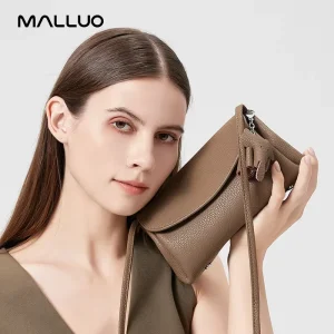 New Fashion Full Grain Cowhide Women’s Crossbody Bag Comfortable Genuine Leather Mini Shoulder Bag with Elephant Pendant