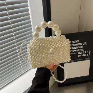 New Fashion Handbags Young Lady Pearl Chain Bags Lady Design Purses for Women